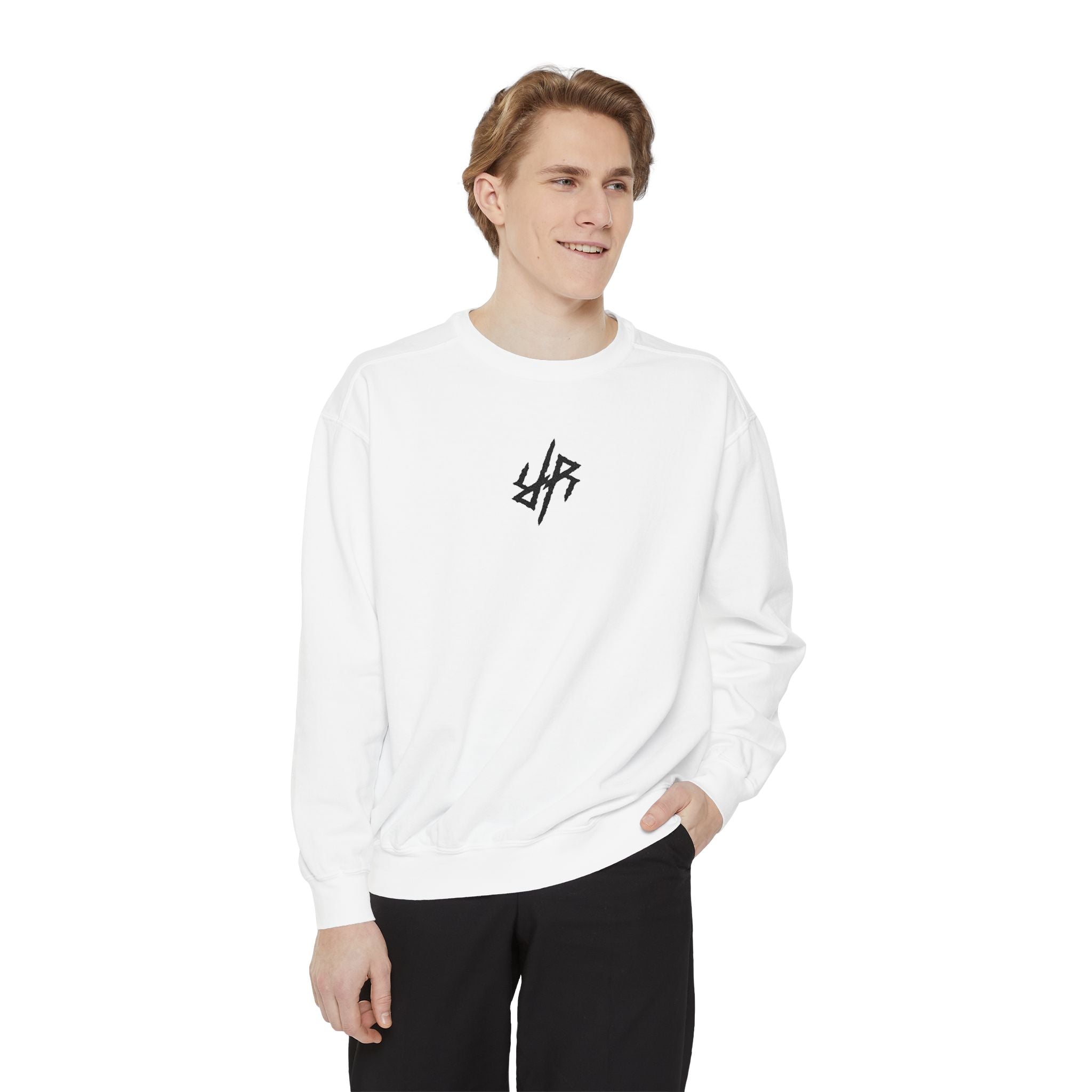 Reality Rising Essential Embroidered Sweatshirt - White